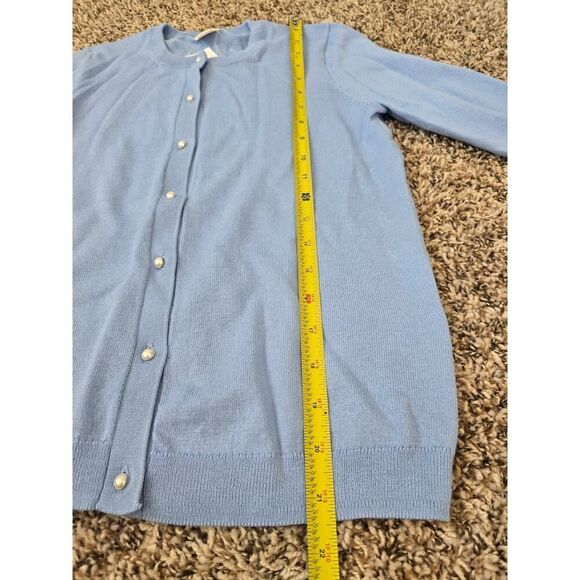 NWT Crewcuts J.Crew Pearl Button Cardigan Girls XL (12–14) Blue Cotton Classic - Picture 5 of 7